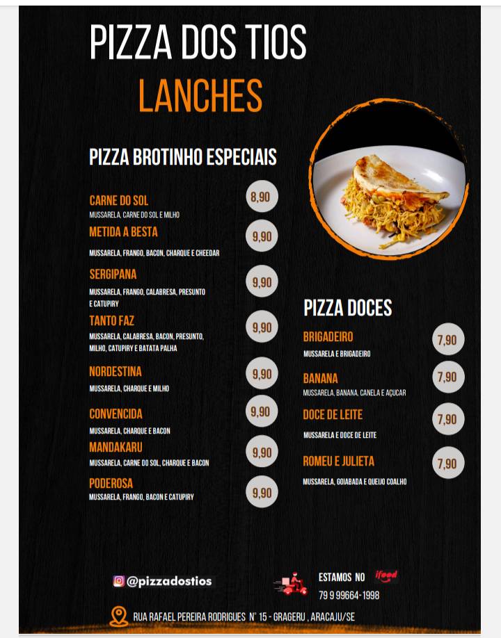 Pizza Do Tio cardápio