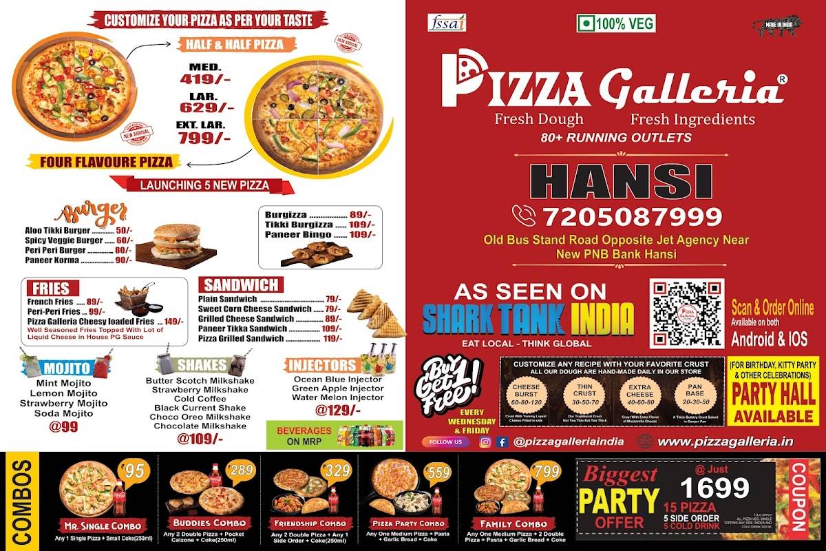 Pizza Galleria Hansi menu