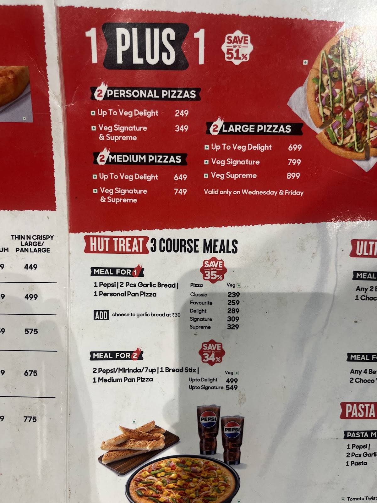 Pizza Hut Naval Nagar, Rajkot menu