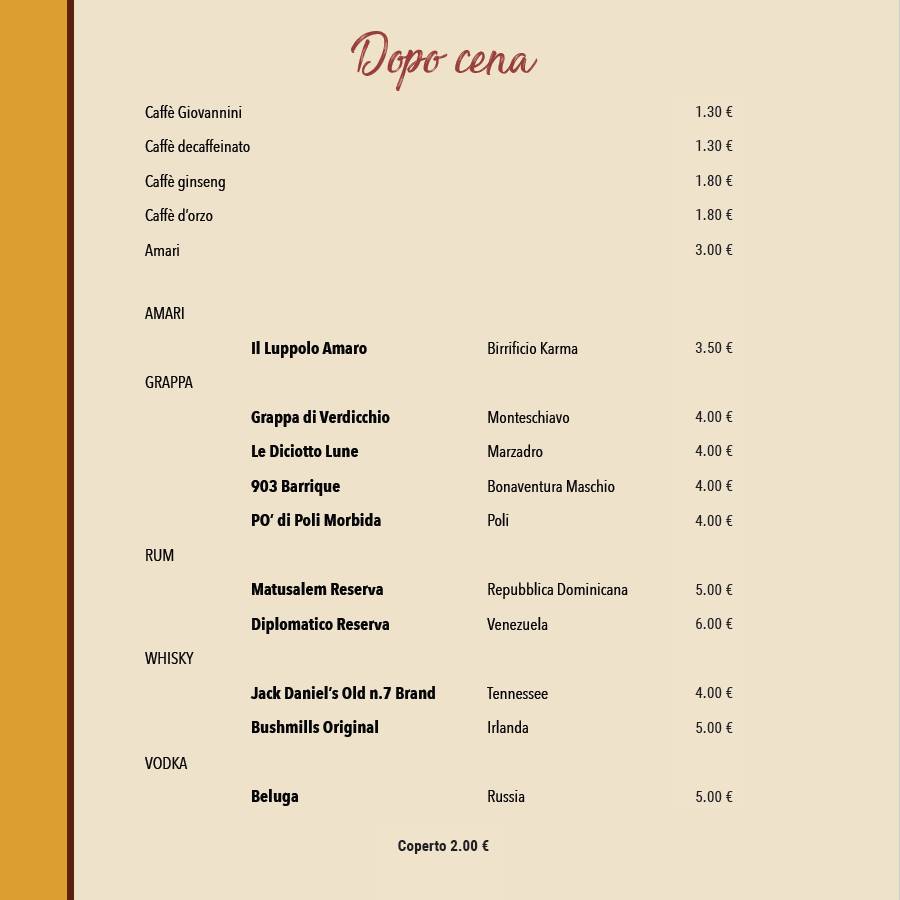 Menu di Pizza Party 