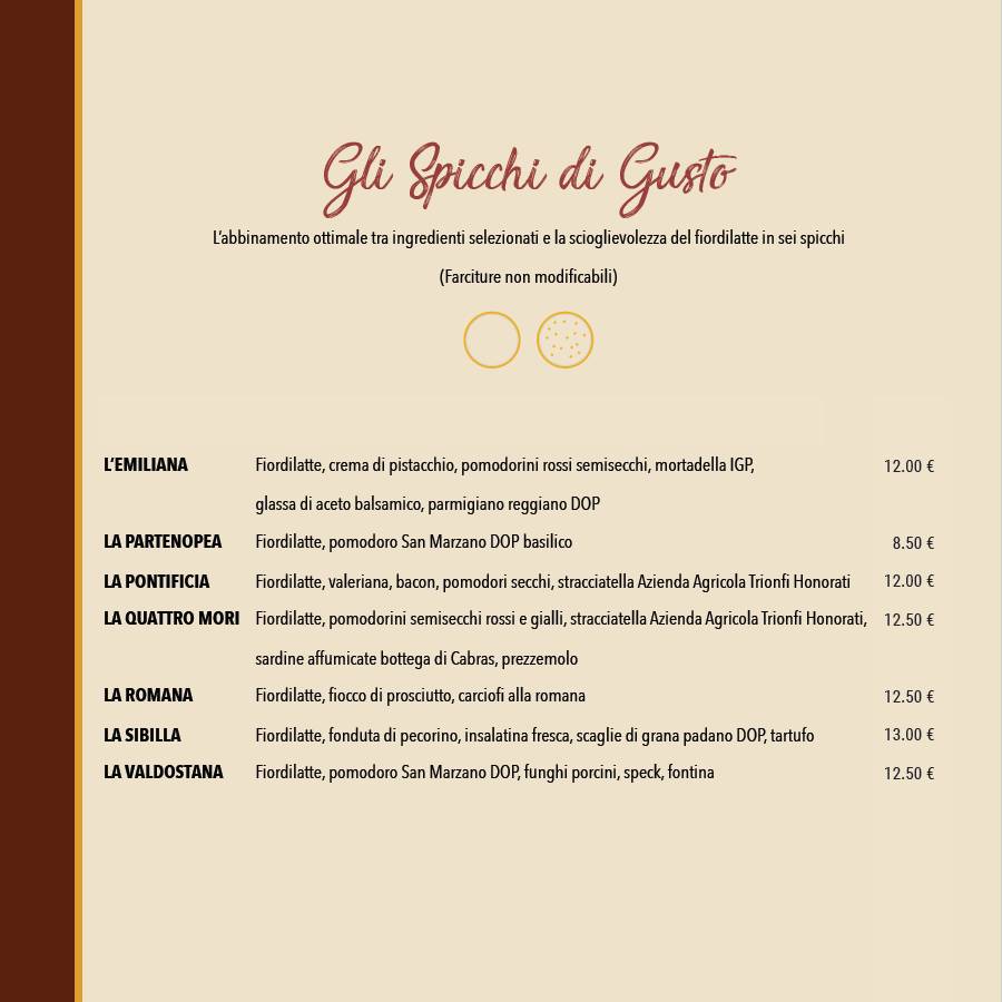 Menu di Pizza Party 