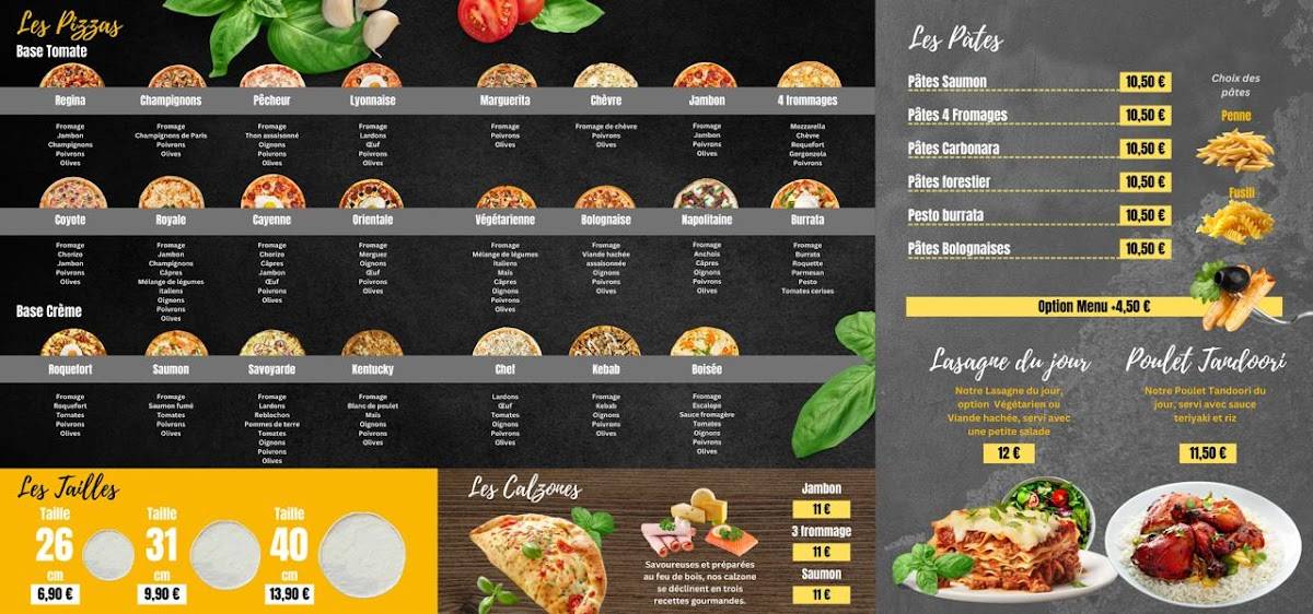 Menu de Pizza Pasta Valmy