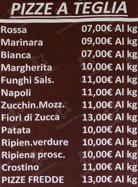 Menu di Pizza Roni 