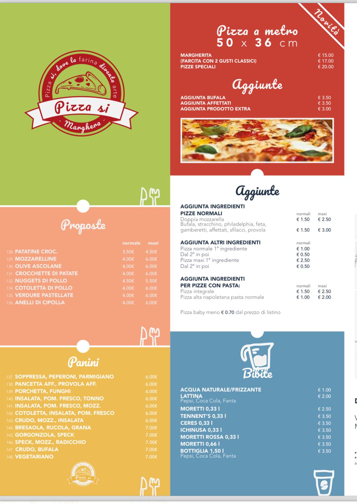 Menu di Pizza Si 