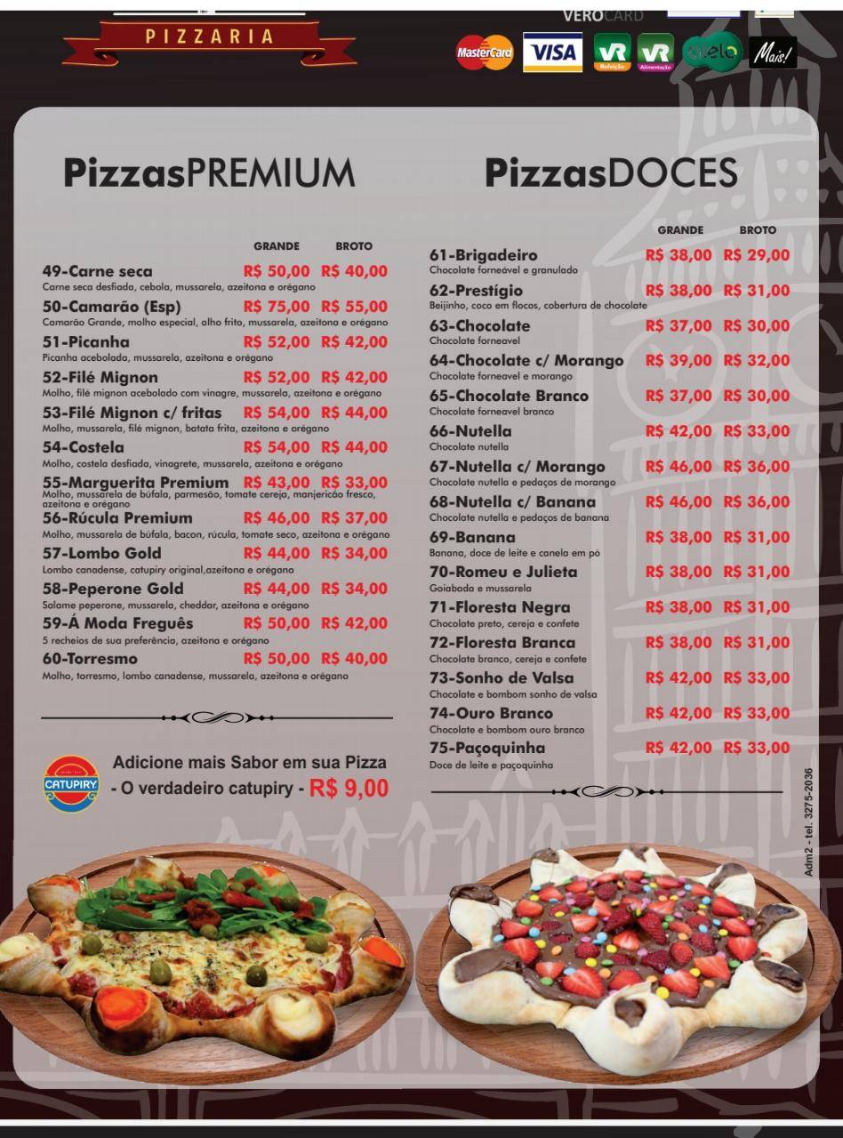 Pizzaria Altas Horas cardápio
