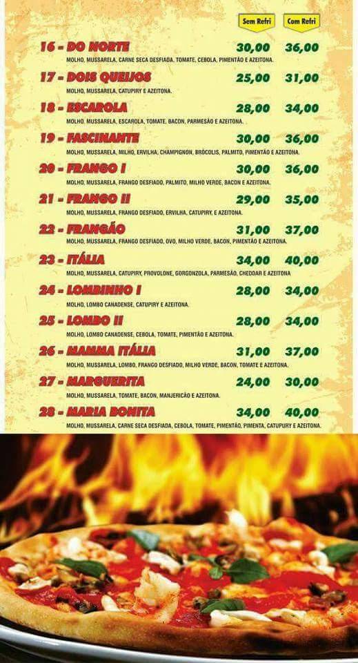Pizzaria Donatello cardápio