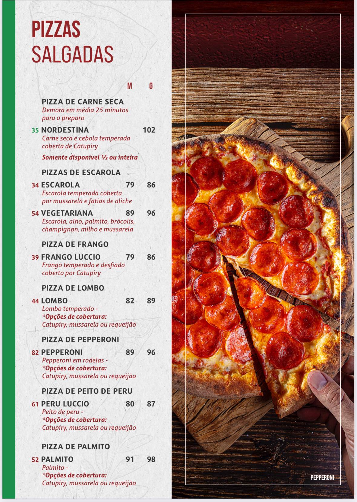 Pizzaria Marcoluccio - Pizzaria em Santana cardápio