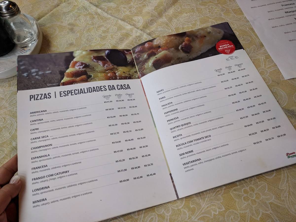 Pizzaria Ravenna cardápio