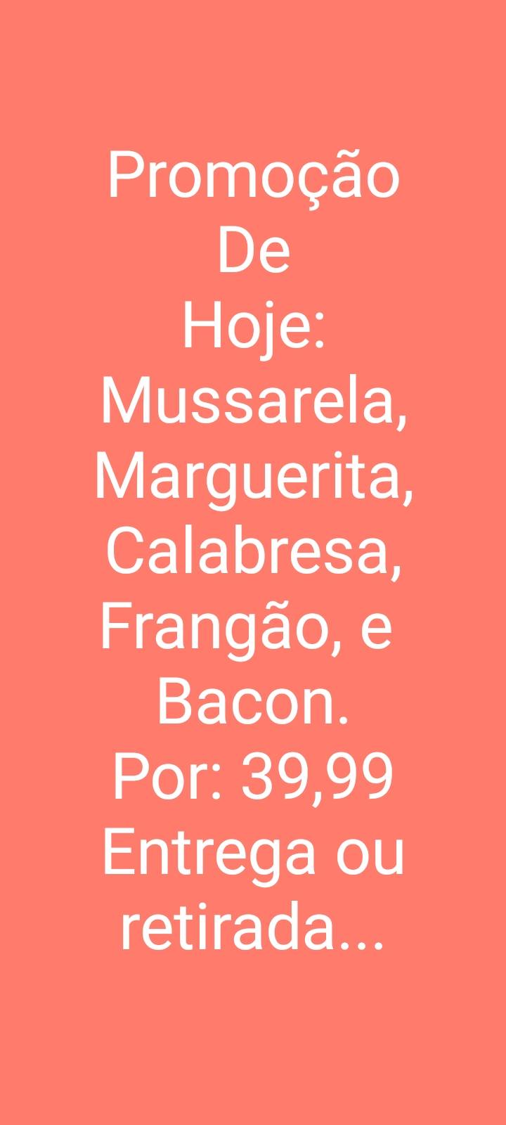 Pizzaria E Lanchonete Tropical cardápio