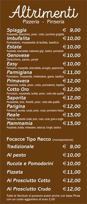 Menu di Altrimenti2.0 