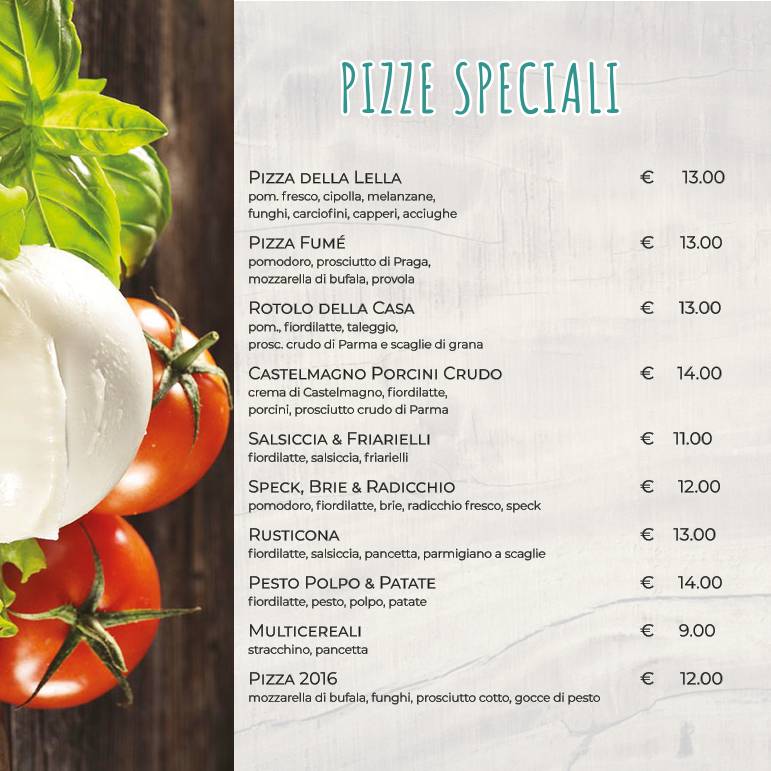 Menu di Pizzeria Avana 