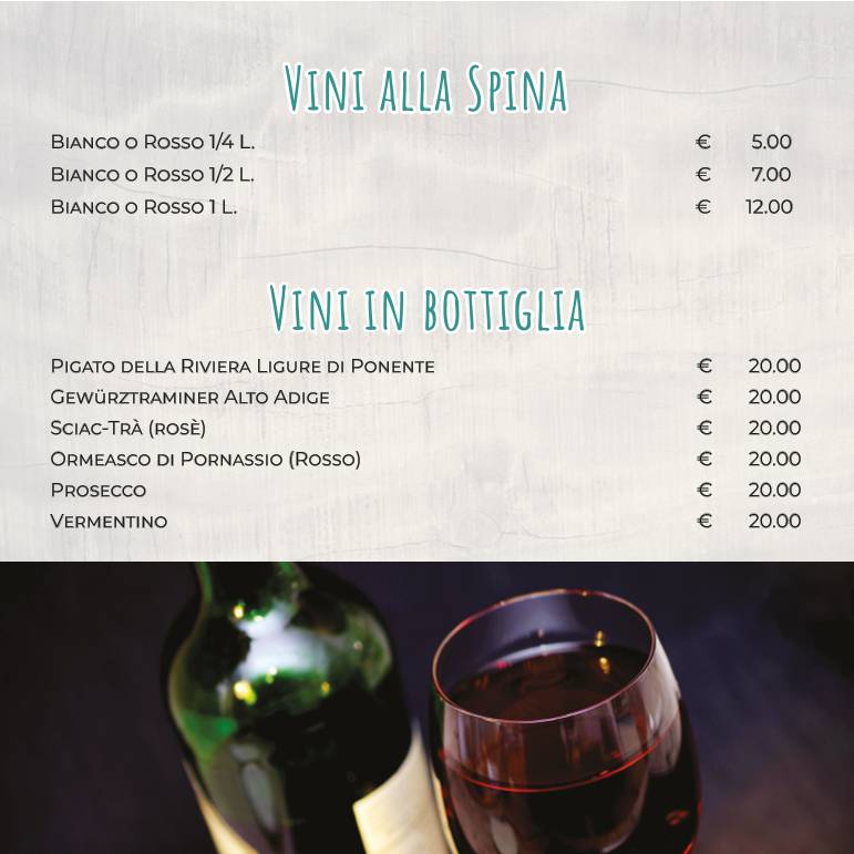 Menu di Pizzeria Avana 