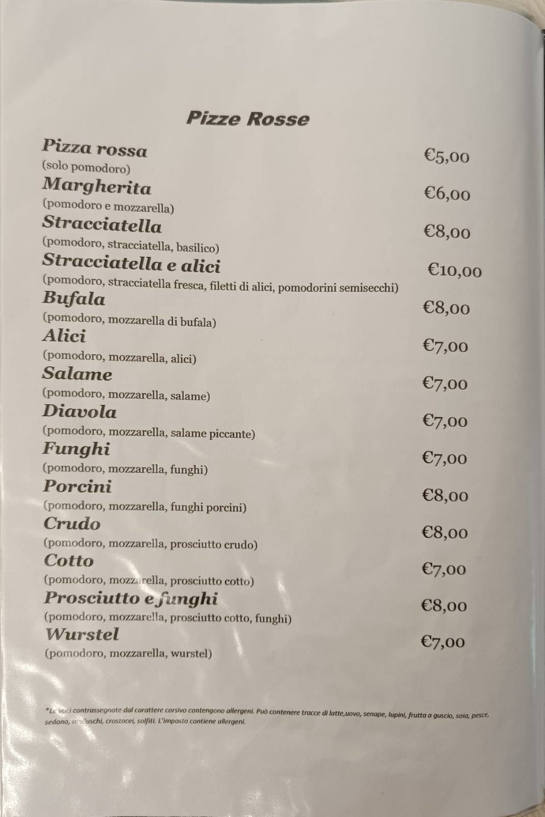 Menu di Pizzeria-Braceria da Romano 