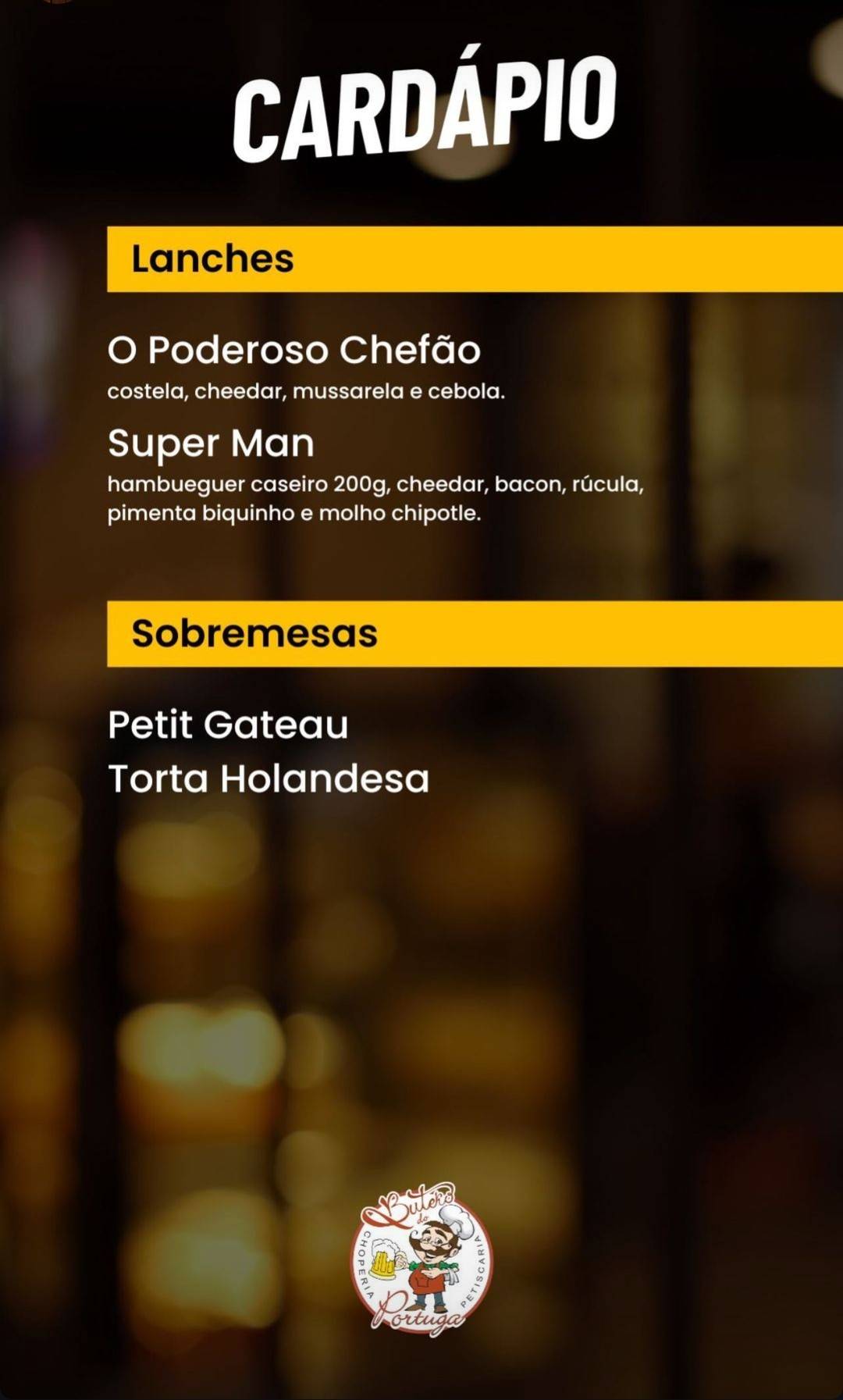 Buteko Do Portuga - Bar em Araras cardápio