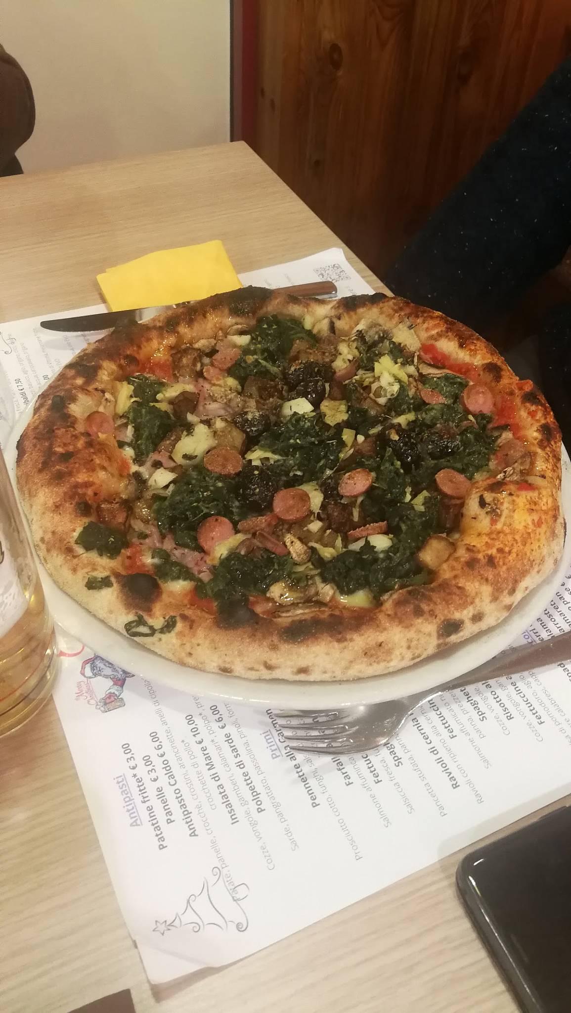 Speisekarte von Pizzeria Carmen, Palermo, Via Evangelista Torricelli