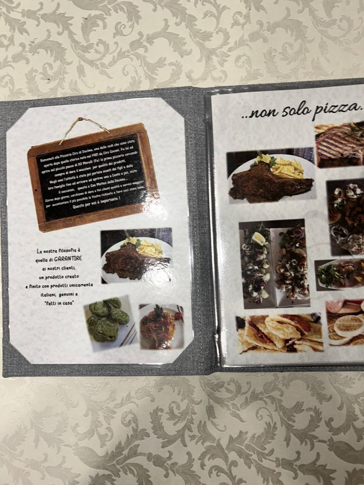 Menu di Pizzeria Ciro 