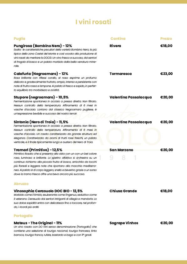 Menu di Da Paolo 