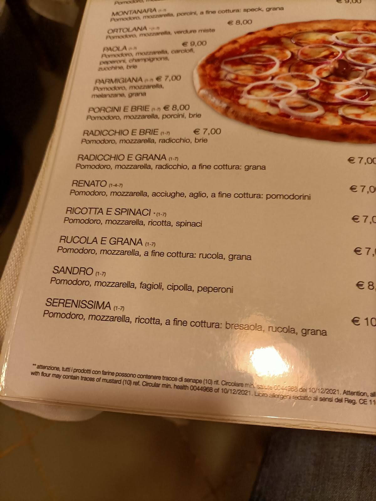 Menu di Pizzeria Da Vanni 