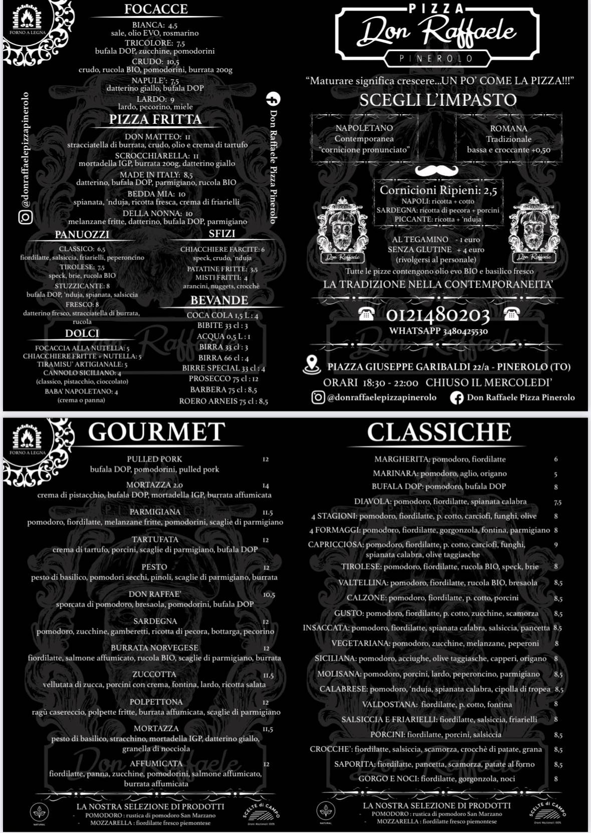 Menu di Don Raffaele 
