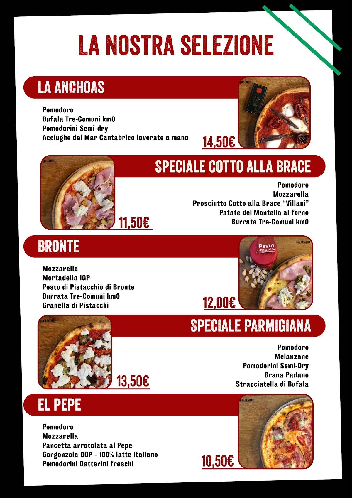 Menu di Pizzeria Due Fratelli 