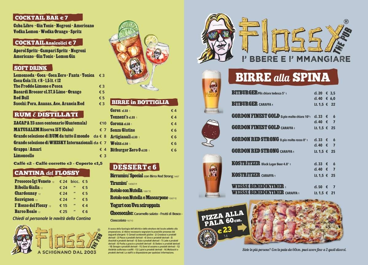 Menu di Flossy Pub Schignano 