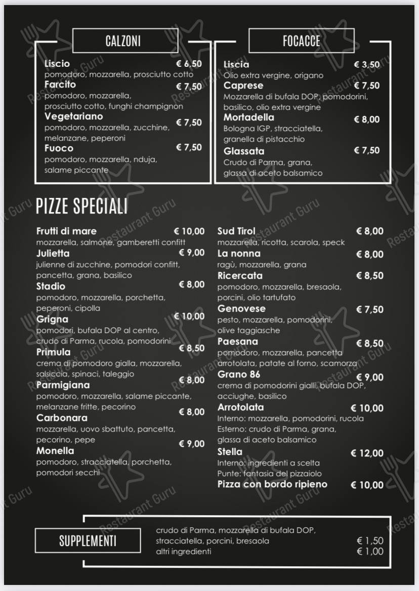 Menu di Grano 86