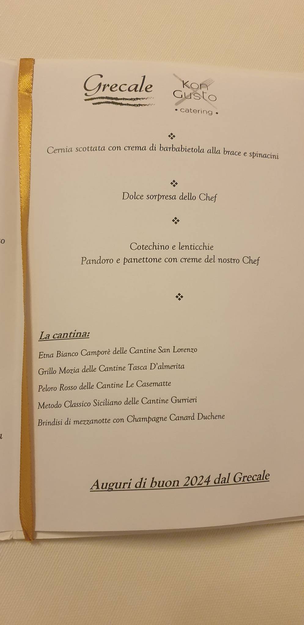 Menu di Grecale 