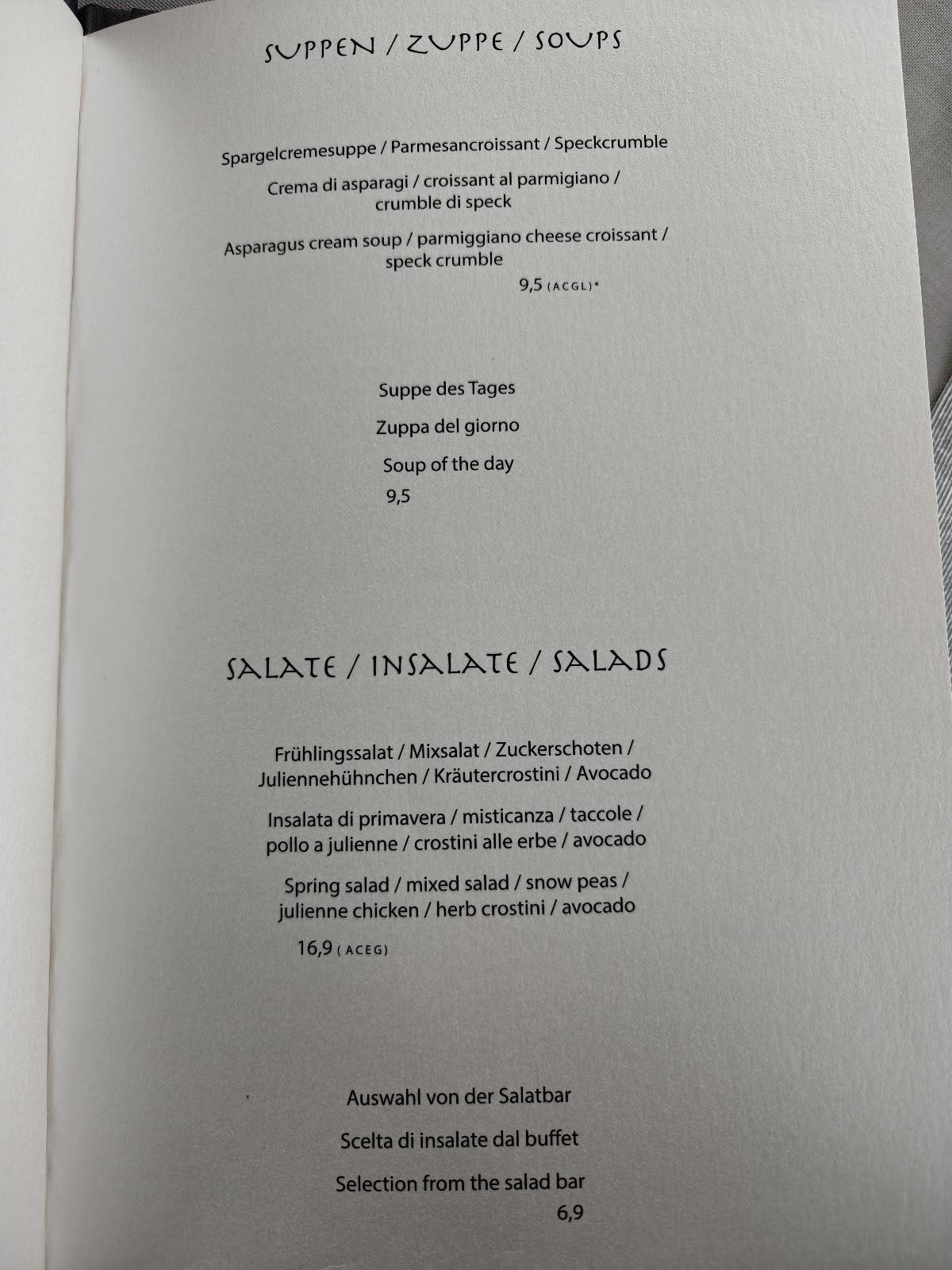 Menu di Pizzeria Hans 