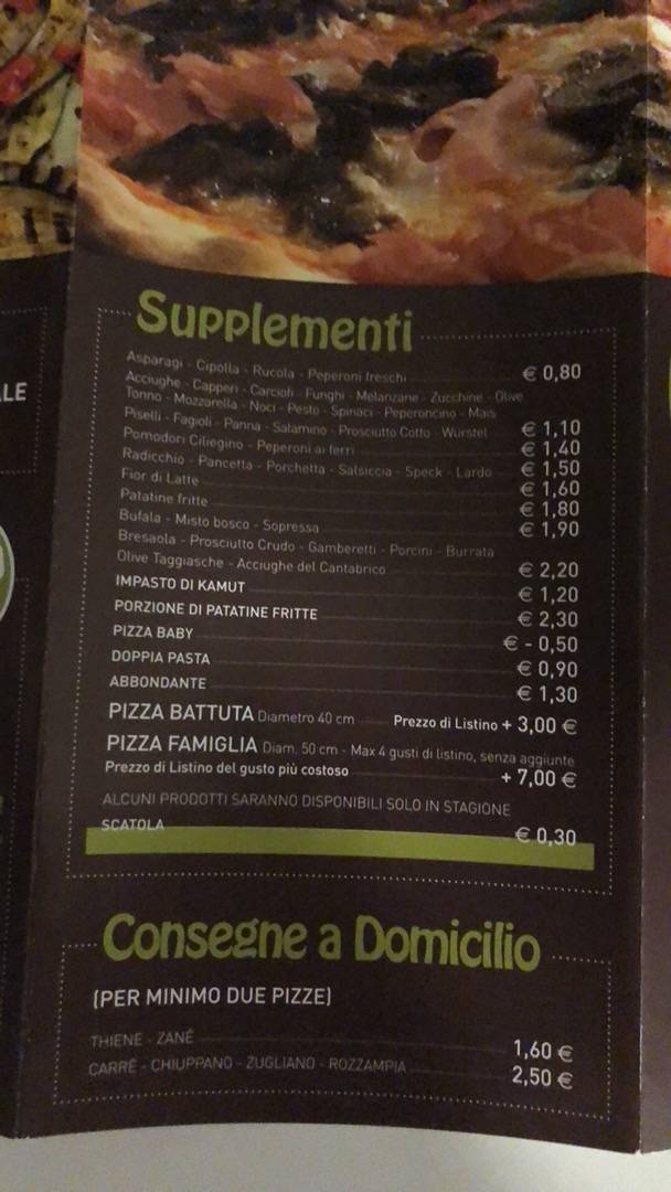 Menu di L'Altra Pizza 