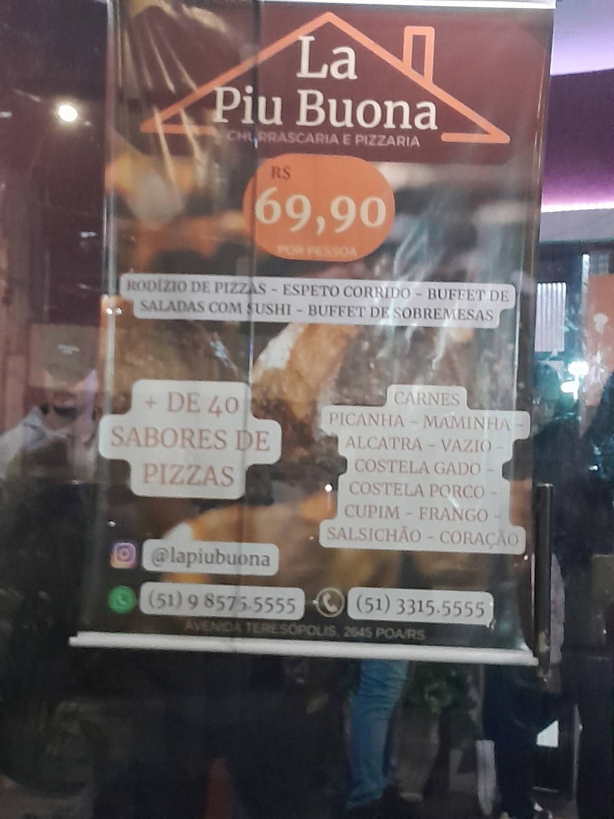 La Piú Buona cardápio