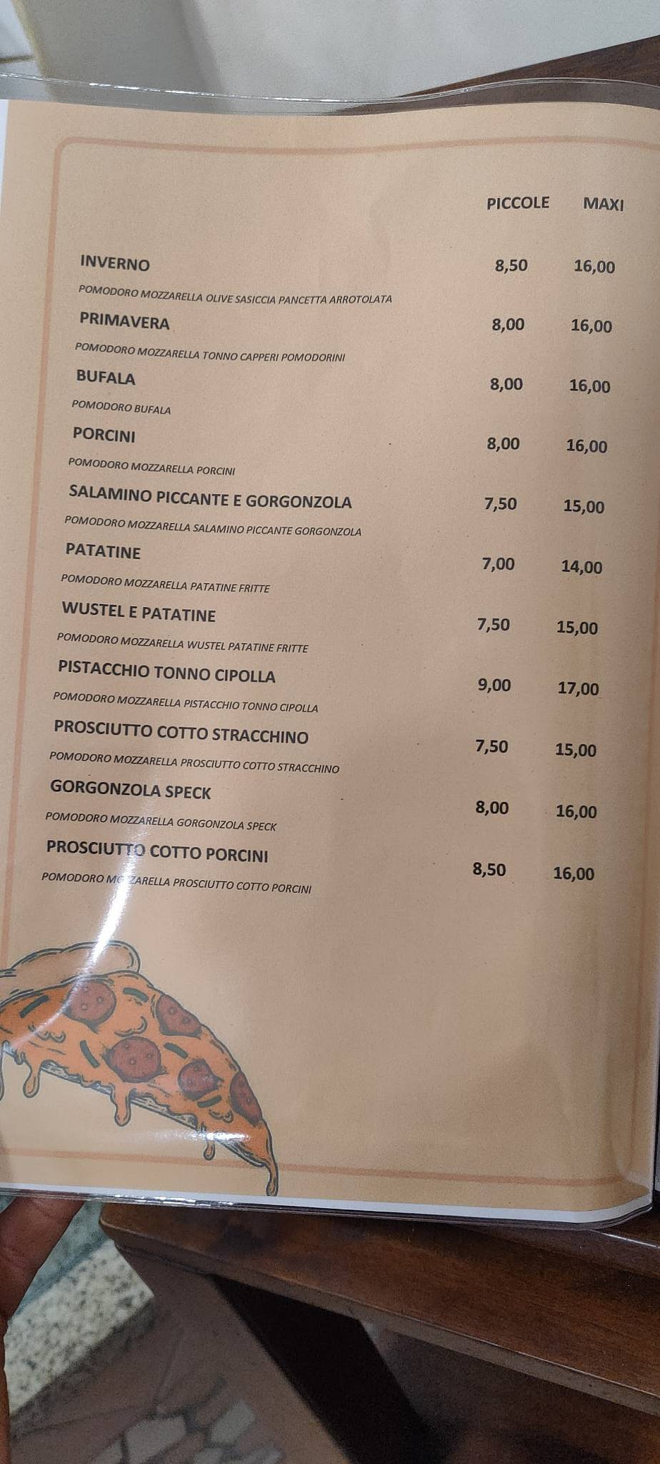 Menu di Pizzeria Le Rocche 