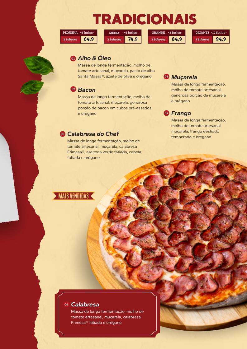 Master Pizzaria cardápio