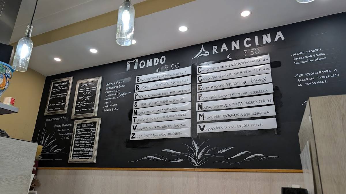 Menu di Mondo Arancina 