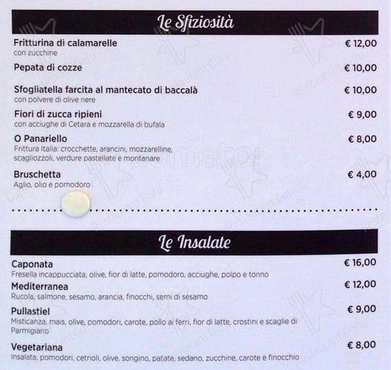 Menu de Napoli 1820 Pizzeria - Milano