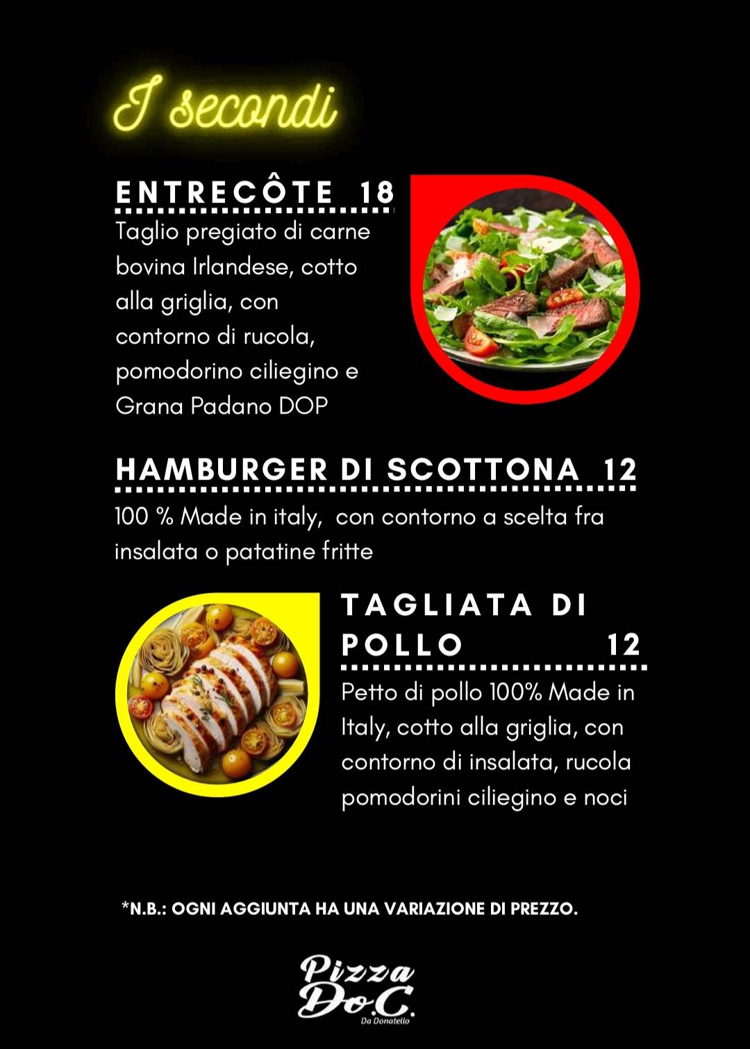 Menu di Pizza Do.C 