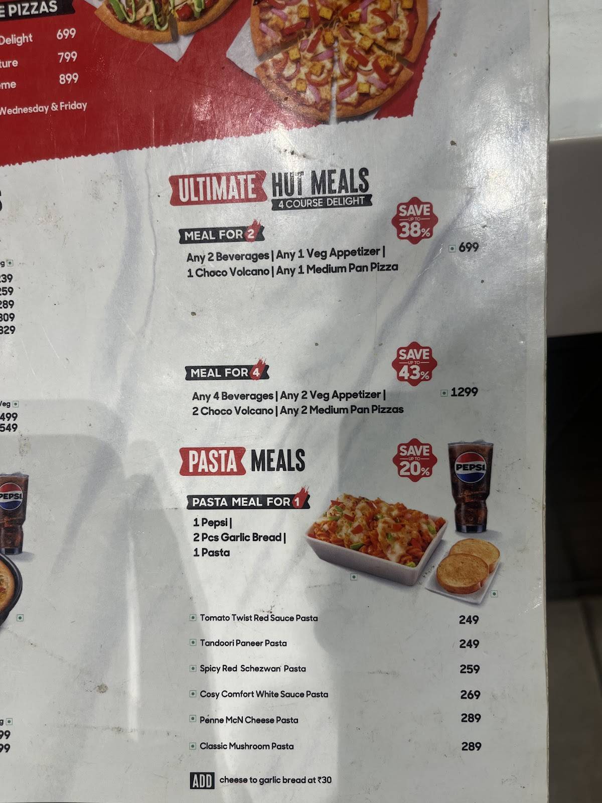 Pizza Hut Naval Nagar, Rajkot menu