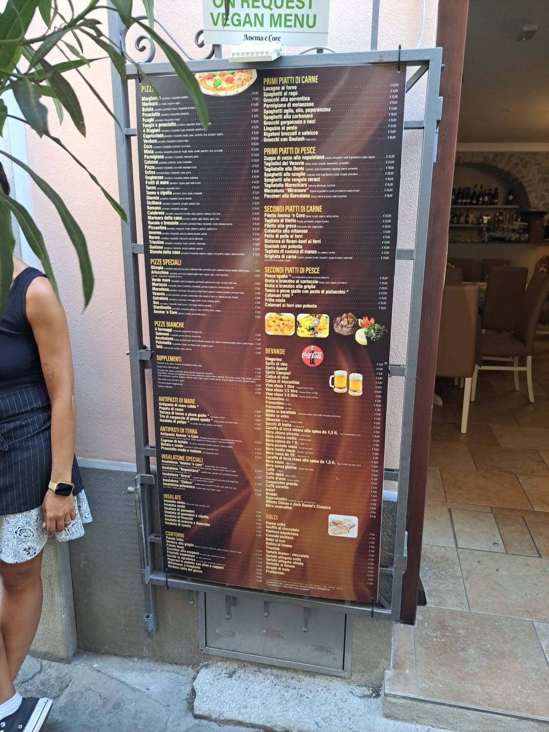Menu di Pizzeria Anema e Core Trieste 