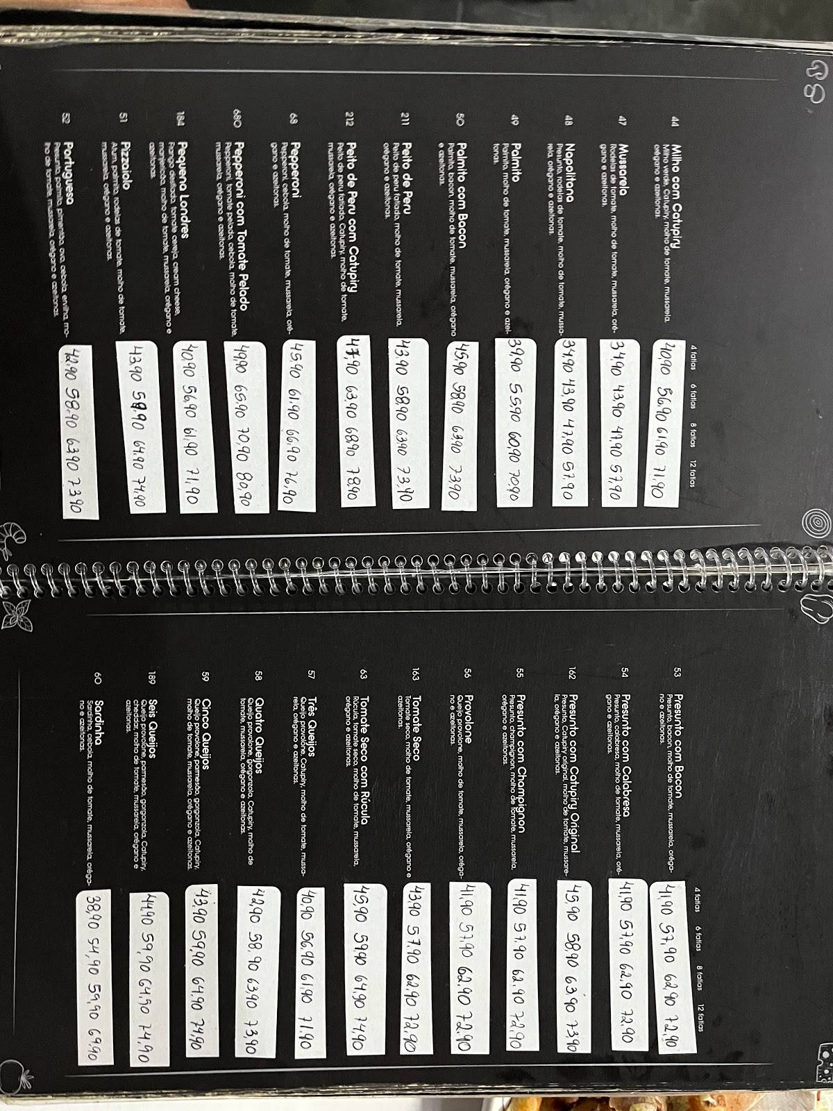 Torre di Pizza cardápio