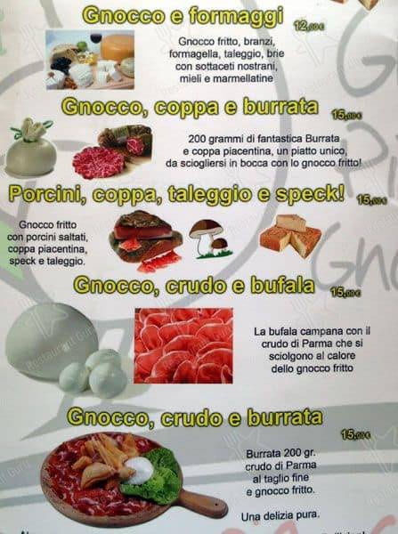 Menu di Pollicino 