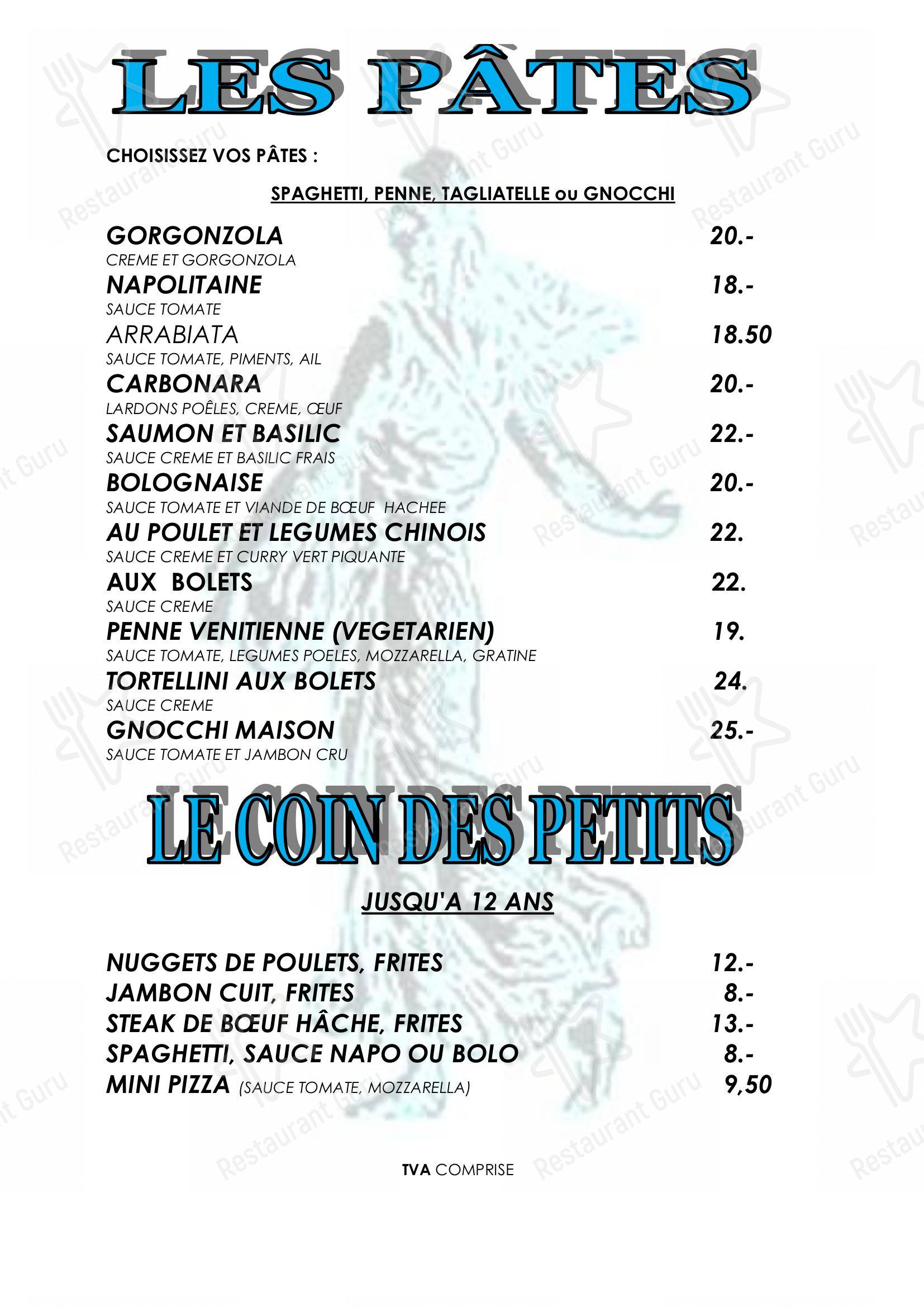 Menu di Restaurant des Semailles - Menu