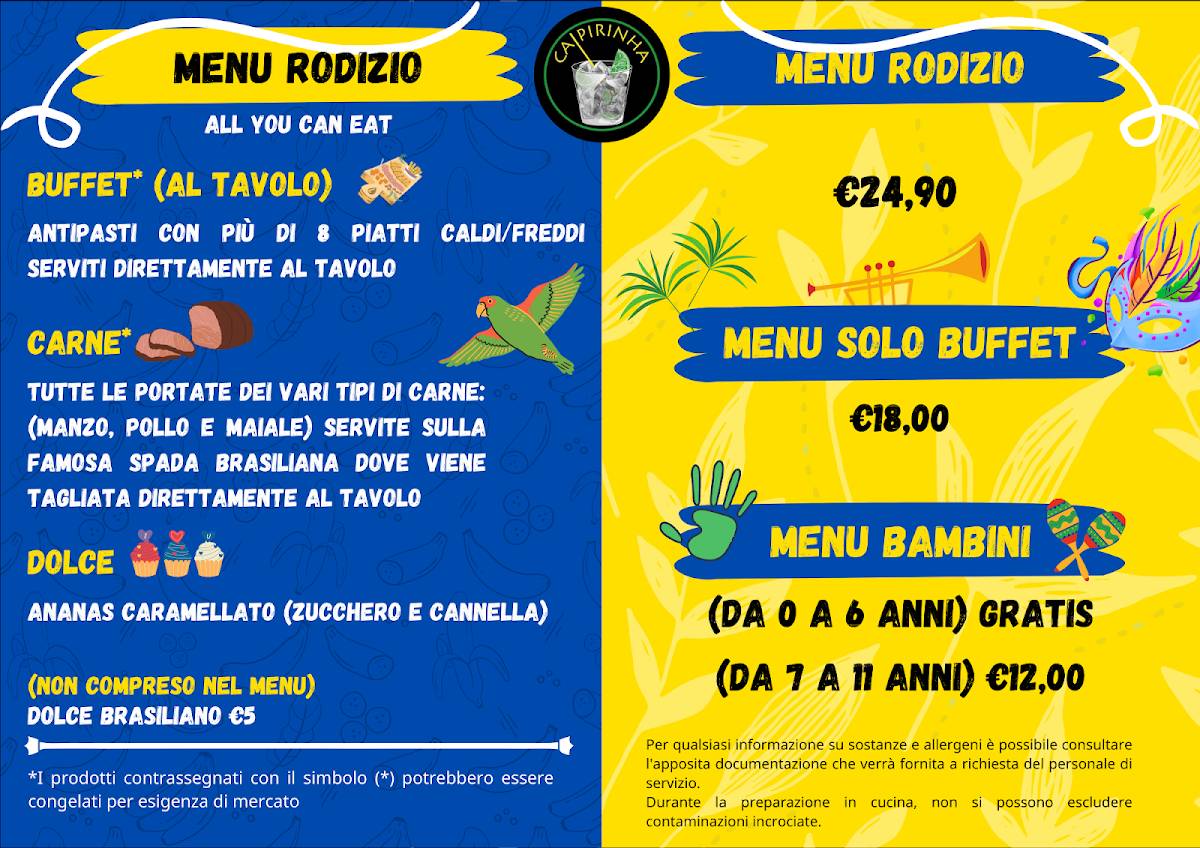 Menu di Ristorante brasiliano Caipirinha 