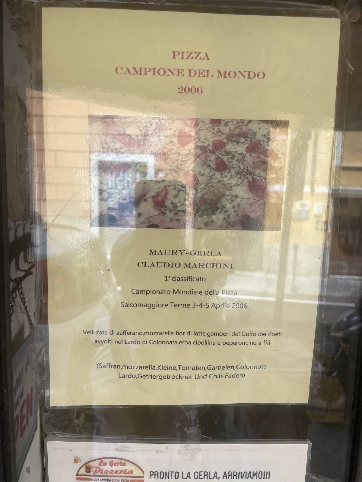 Menu di Pizzeria Ristorante La Gerla 