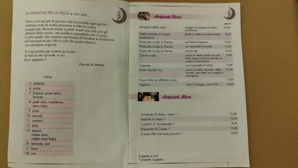 Menu di Ristorante Pizzeria Le Fate 