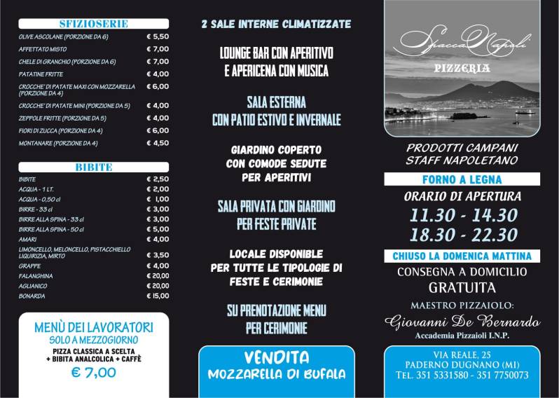 Menu di Pizzeria Spaccanapoli Paderno Dugnano