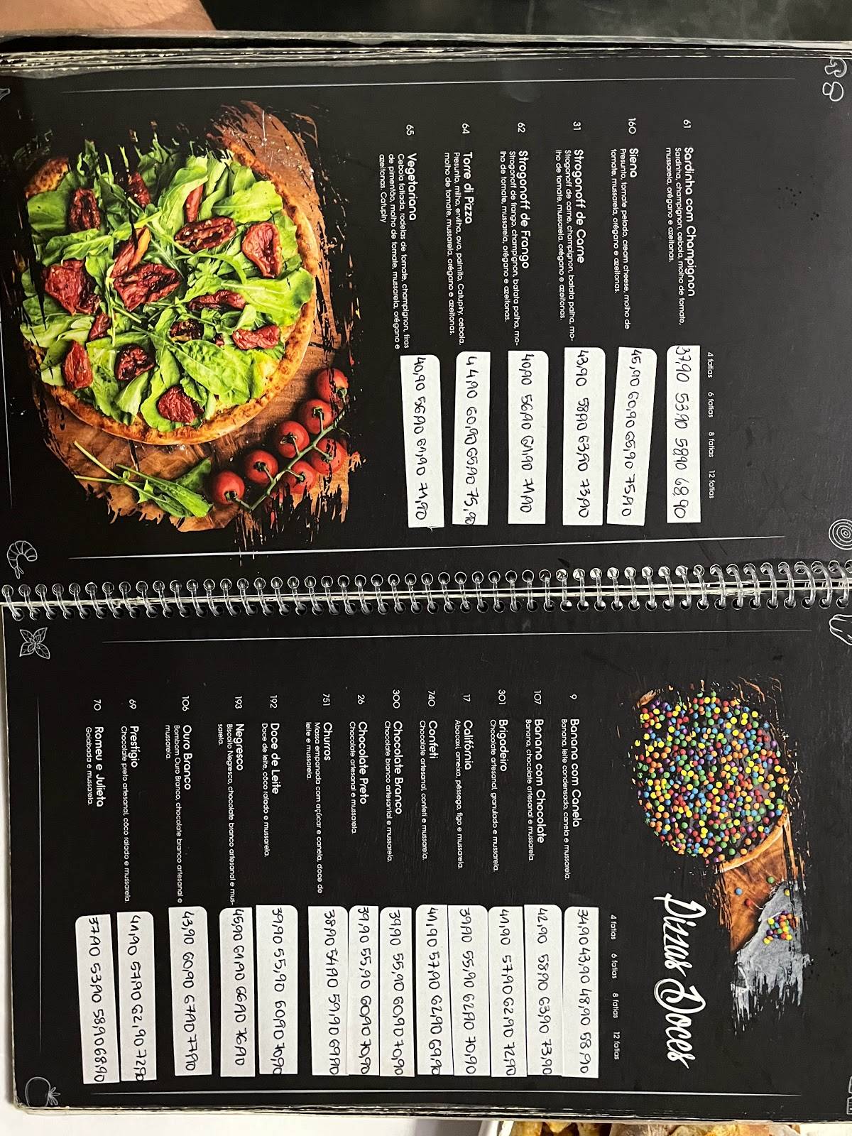 Torre di Pizza cardápio