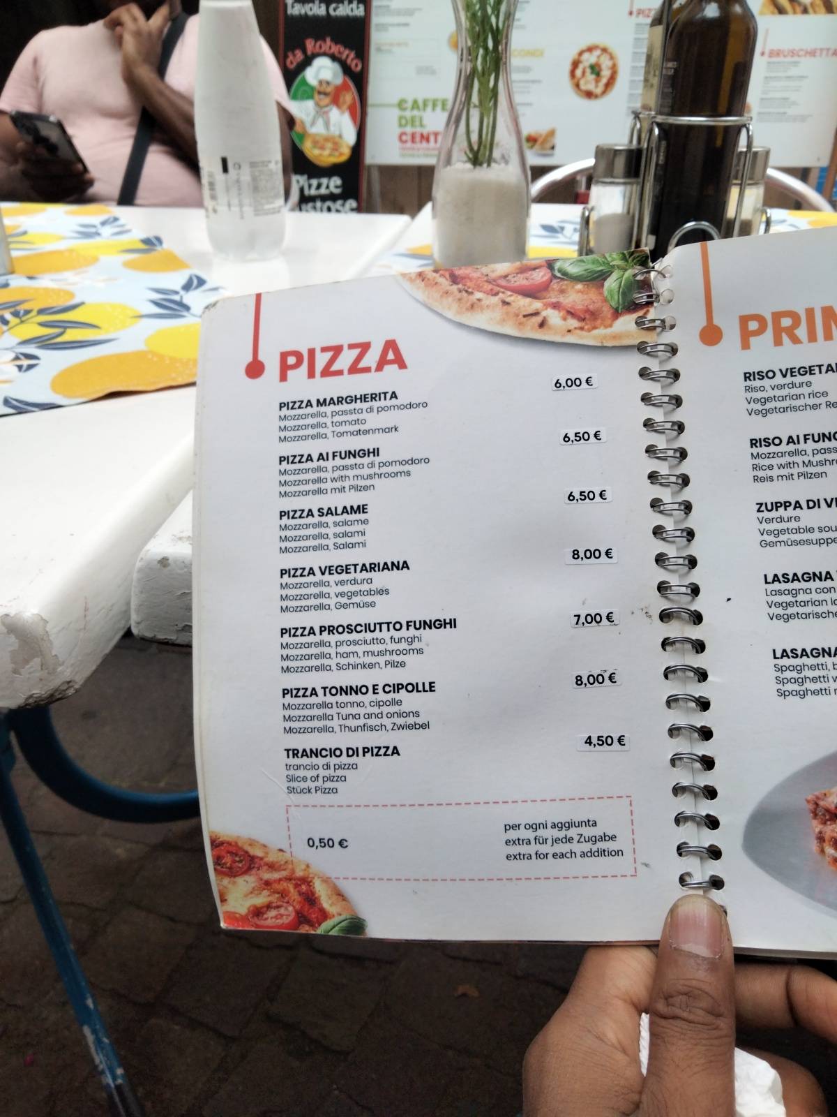 Menu di Pizzeria da Roberto 