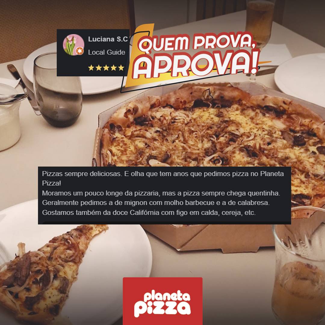 Planeta Pizza cardápio