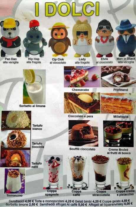 Menu di Pollicino 