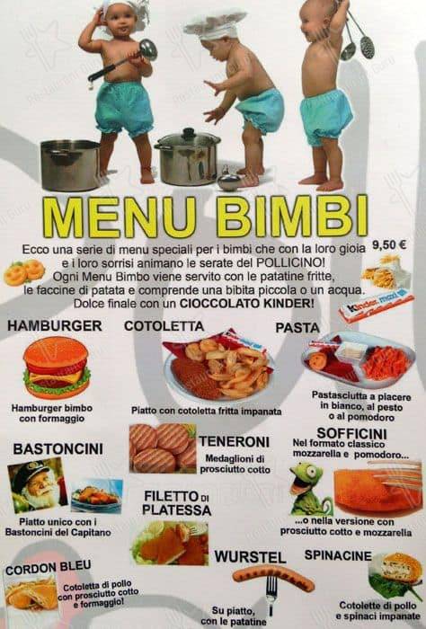 Menu di Pollicino 