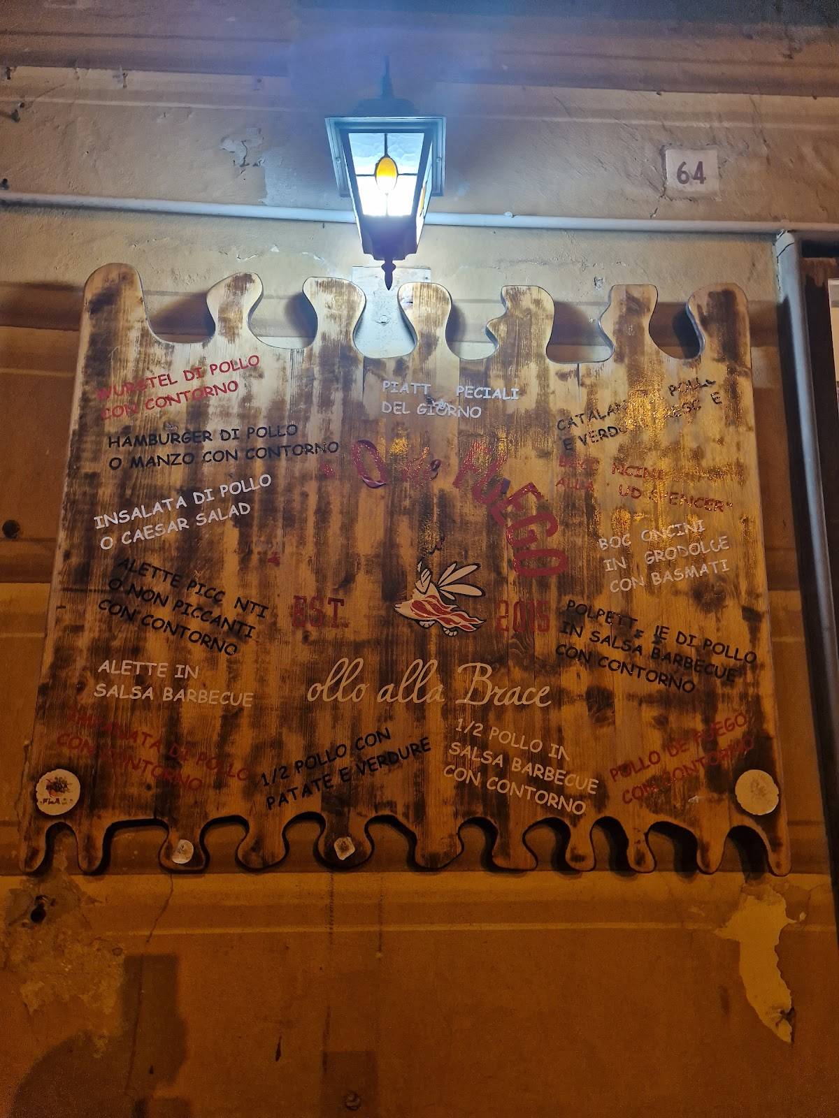 Menu di Pollo de Fuego 